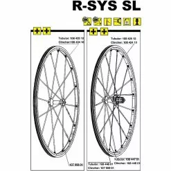 Mavic R-SYS SL Ersatzspeiche Zircal Hinterrad Rechts Tubular 287 Mm Nippel Silber