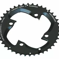 Stronglight Kettenblatt XC-CT 2x10 FCM785 LK 104 Schwarz 38 Zaehne
