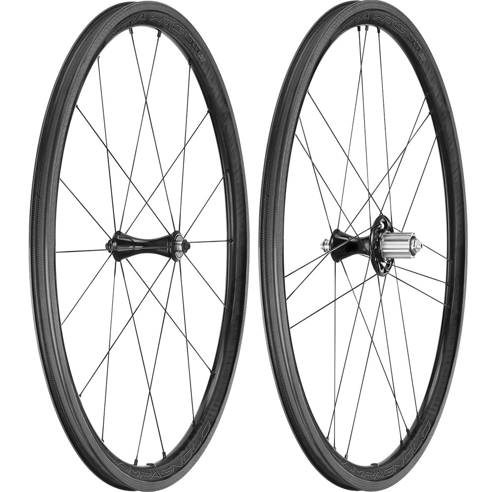Campagnolo Bora WTO 33 UB Laufradsatz Clincher Dark Label Rotor Sram XDR 3 Campagnolo Bora WTO 33 UB Laufradsatz Clincher Dark Label Rotor Sram XDR