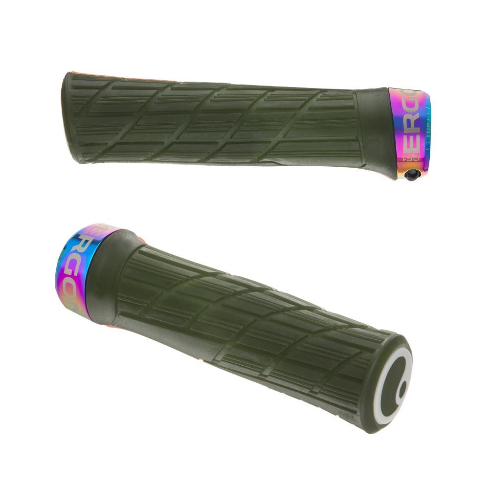 Ergon GE1 Evo Slim Lenkergriffe Factory Frozen Moss - Oil Slick