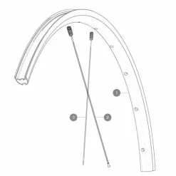Mavic Ksyrium S UST UB Modell 2021 Ersatzteil | Ersatzspeiche Hinterrad Rechts 278 Mm -Innenlager Verkaufsladen 55131 1