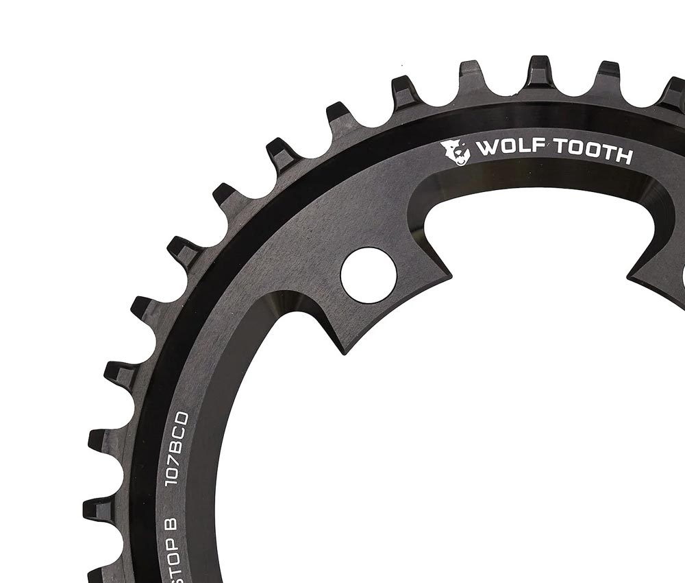 Wolf Tooth Drop Stop B Kettenblatt - Sram Asymmetrisch Lochkreis 107mm 9-12 Fach 42 Zaehne 4 Wolf Tooth Drop Stop B Kettenblatt - Sram Asymmetrisch Lochkreis 107mm 9-12 Fach 42 Zaehne – Bild 2