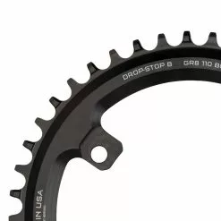 Wolf Tooth Drop Stop B Kettenblatt - Shimano GRX Lochkreis 110mm Asymmetrisch 9-12 Fach 38 Zaehne -Innenlager Verkaufsladen 57269 2