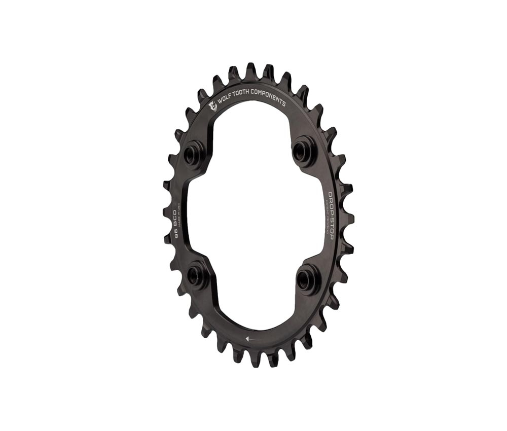 Wolf Tooth Drop Stop A Kettenblatt - Shimano XTR Lochkreis 96mm Asymmetrisch 9-12 Fach 30 Zaehne 3 Wolf Tooth Drop Stop A Kettenblatt - Shimano XTR Lochkreis 96mm Asymmetrisch 9-12 Fach 30 Zaehne