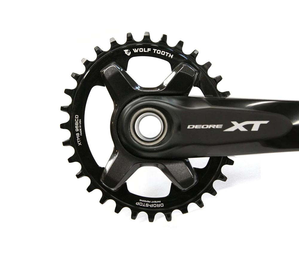 Wolf Tooth Drop Stop A Oval Kettenblatt - Shimano XT / SLX / Deore Lochkreis 96mm 9-12 Fach 34 Zaehne 5 Wolf Tooth Drop Stop A Oval Kettenblatt - Shimano XT / SLX / Deore Lochkreis 96mm 9-12 Fach 34 Zaehne – Bild 3