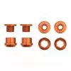 Wolf Tooth Kettenblattschrauben Set - M8x6mm 1-fach 4-Arm Aluminium Orange