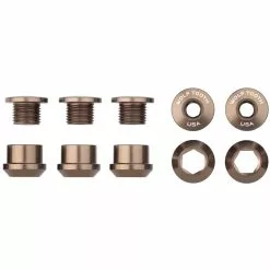 Wolf Tooth Kettenblattschrauben Set - M8x6mm 1-fach 5-Arm Aluminium Espresso