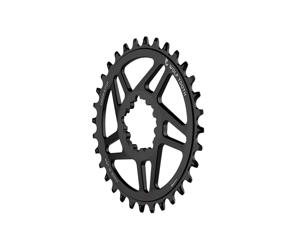 Wolf Tooth Drop Stop A Kettenblatt - Sram Direct Mount 3mm Offset 9-12 Fach 32 Zaehne 3 Wolf Tooth Drop Stop A Kettenblatt - Sram Direct Mount 3mm Offset 9-12 Fach 32 Zaehne