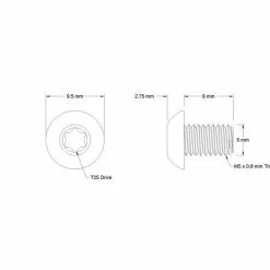 Wolf Tooth Kettenblattschrauben Set - Sram Direct Mount 3-Loch M5x8mm Silber -Innenlager Verkaufsladen 57844 2