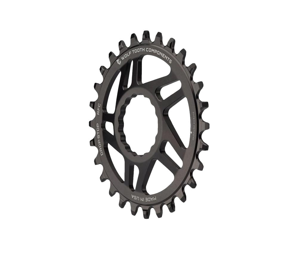 Wolf Tooth Drop Stop A Kettenblatt - Race Face Cinch Direct Mount 6mm Offset 9-12 Fach 34 Zaehne 3 Wolf Tooth Drop Stop A Kettenblatt - Race Face Cinch Direct Mount 6mm Offset 9-12 Fach 34 Zaehne